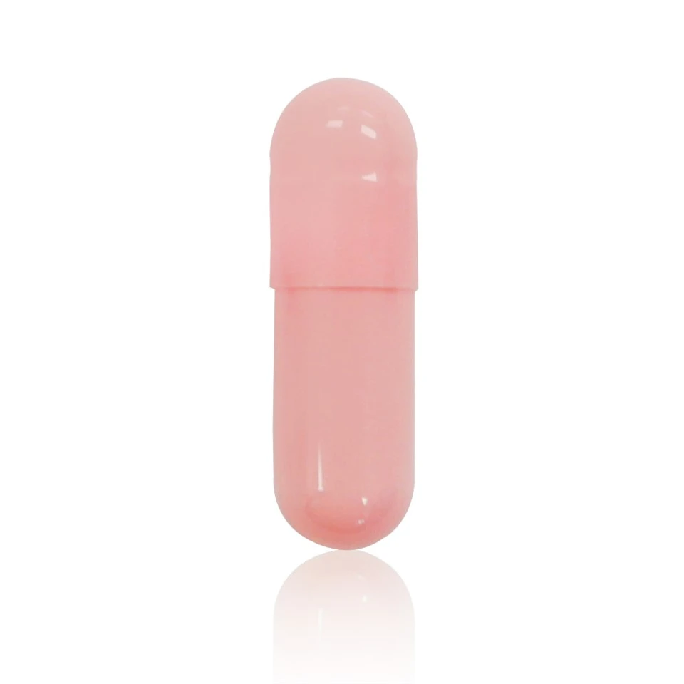 0 # Cápsulas de xelatina rosa claro
